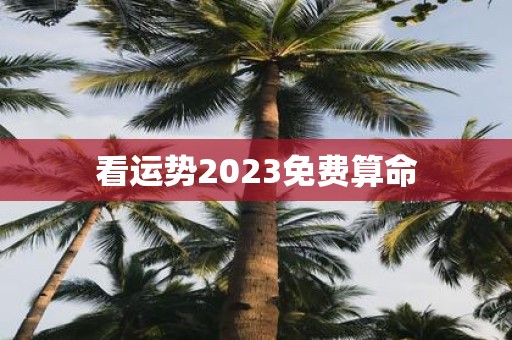 看运势2025免费算命