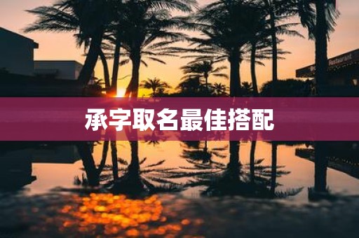 承字取名最佳搭配