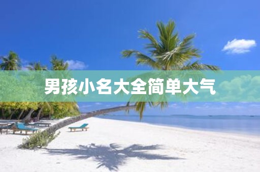 男孩小名大全简单大气