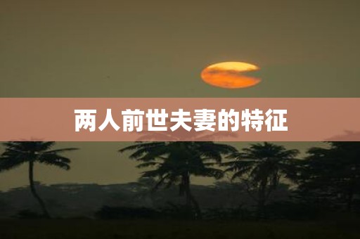 两人前世夫妻的特征