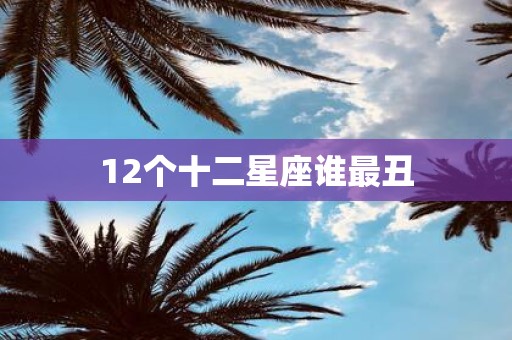 12个十二星座谁最丑