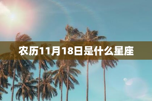 农历11月18日是什么星座