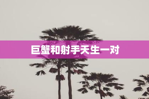 巨蟹和射手天生一对