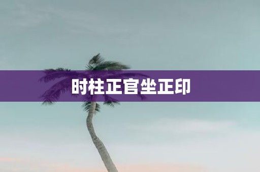 时柱正官坐正印