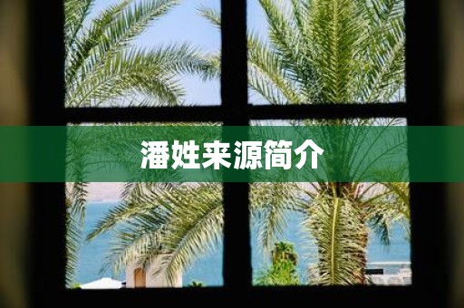 潘姓来源简介