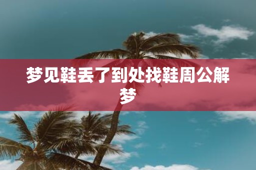 梦见鞋丢了到处找鞋周公解梦