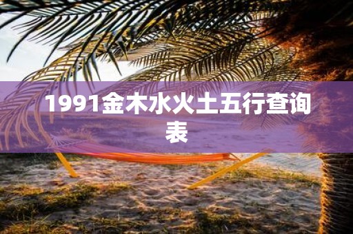 1991金木水火土五行查询表