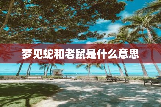 梦见蛇和老鼠是什么意思