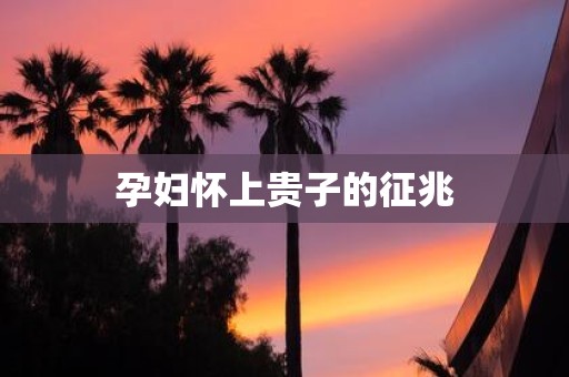 孕妇怀上贵子的征兆