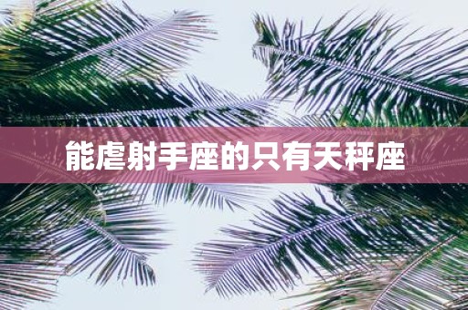能虐射手座的只有天秤座