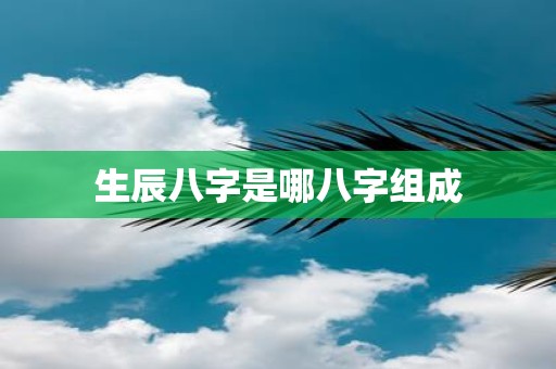 生辰八字是哪八字组成