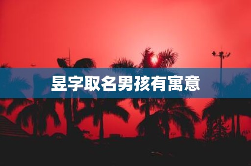 昱字取名男孩有寓意