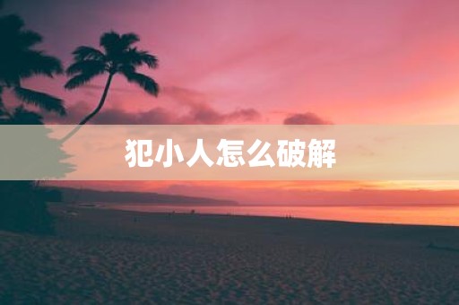 犯小人怎么破解