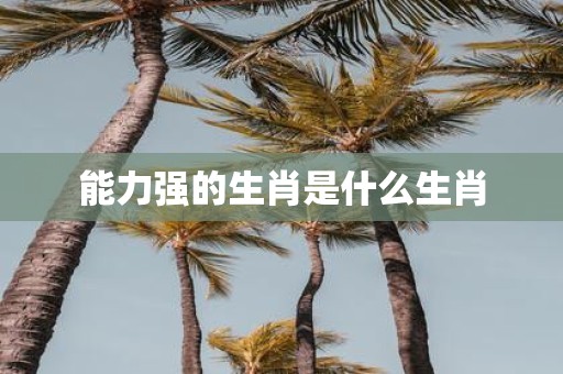 能力强的生肖是什么生肖