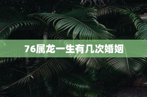 76属龙一生有几次婚姻