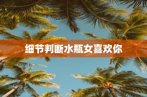 细节判断水瓶女喜欢你