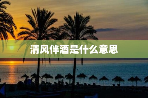 清风伴酒是什么意思
