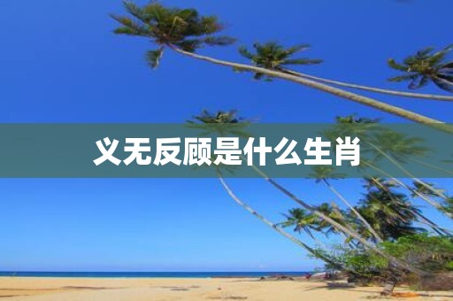 义无反顾是什么生肖