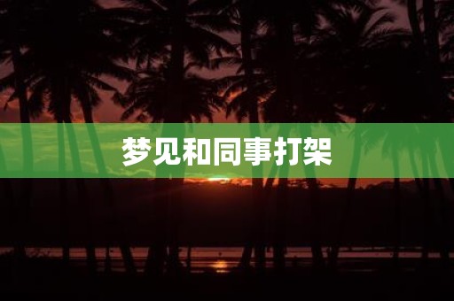 梦见和同事打架