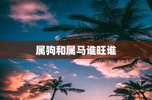 属狗和属马谁旺谁