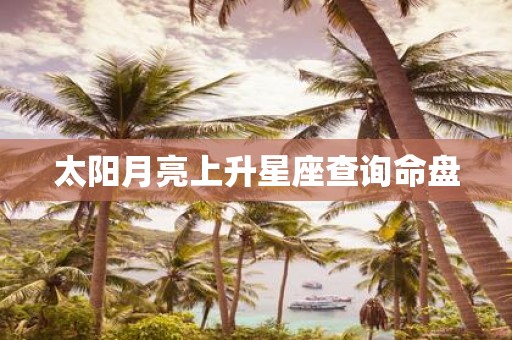 太阳月亮上升星座查询命盘