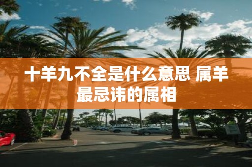 十羊九不全是什么意思 属羊最忌讳的属相
