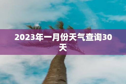 2025年一月份天气查询30天