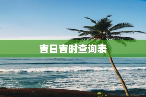 吉日吉时查询表