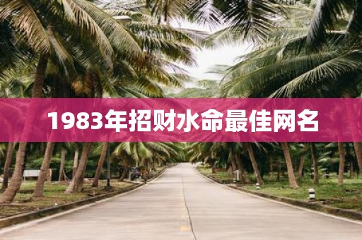 1983年招财水命最佳网名