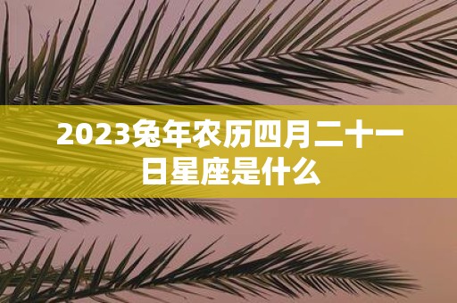 2025蛇年农历四月二十一日星座是什么
