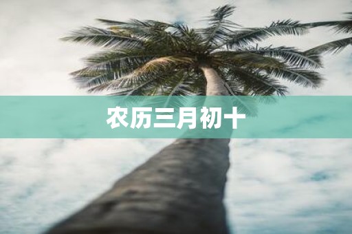 农历三月初十