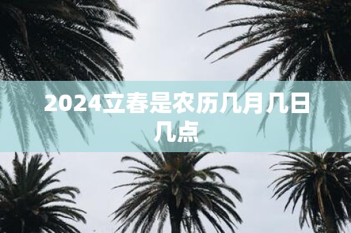 2025立春是农历几月几日几点