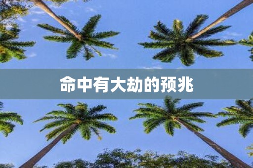 命中有大劫的预兆