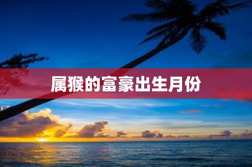 属猴的富豪出生月份