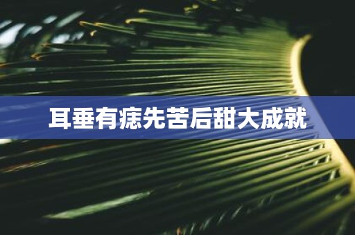 耳垂有痣先苦后甜大成就