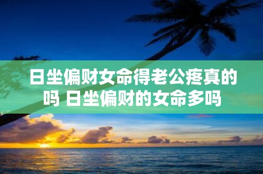 日坐偏财女命得老公疼真的吗 日坐偏财的女命多吗