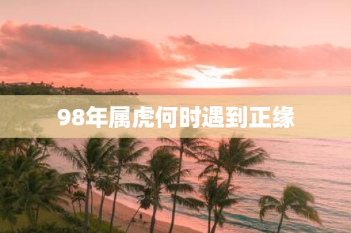 98年属虎何时遇到正缘