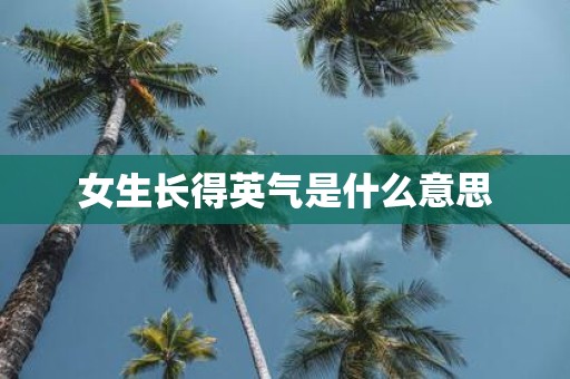 女生长得英气是什么意思