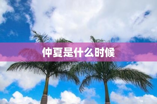 仲夏是什么时候