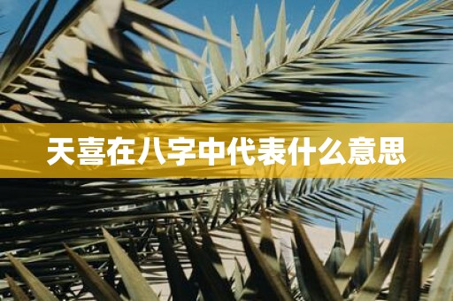 天喜在八字中代表什么意思