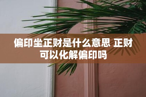 偏印坐正财是什么意思 正财可以化解偏印吗