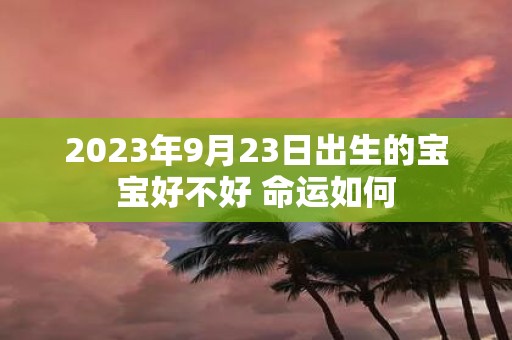 2025年9月23日出生的宝宝好不好 命运如何
