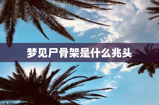 梦见尸骨架是什么兆头