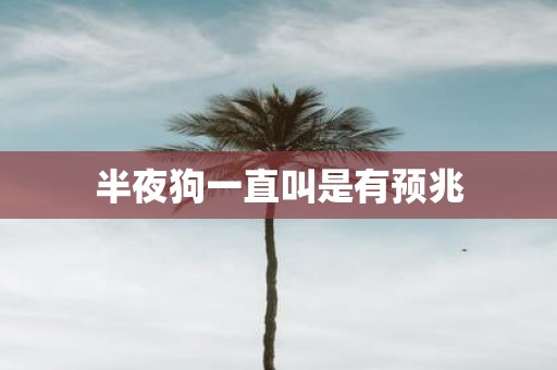 半夜狗一直叫是有预兆