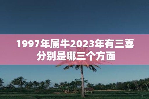 1997年属牛2025年有三喜 分别是哪三个方面