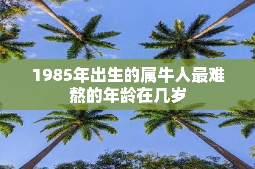 1985年出生的属牛人最难熬的年龄在几岁