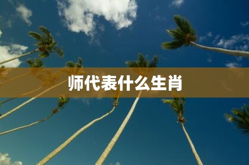 师代表什么生肖