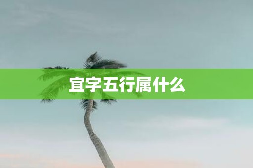 宜字五行属什么