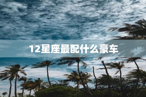 12星座最配什么豪车