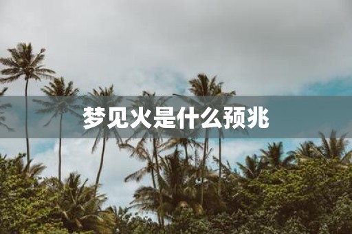 梦见火是什么预兆